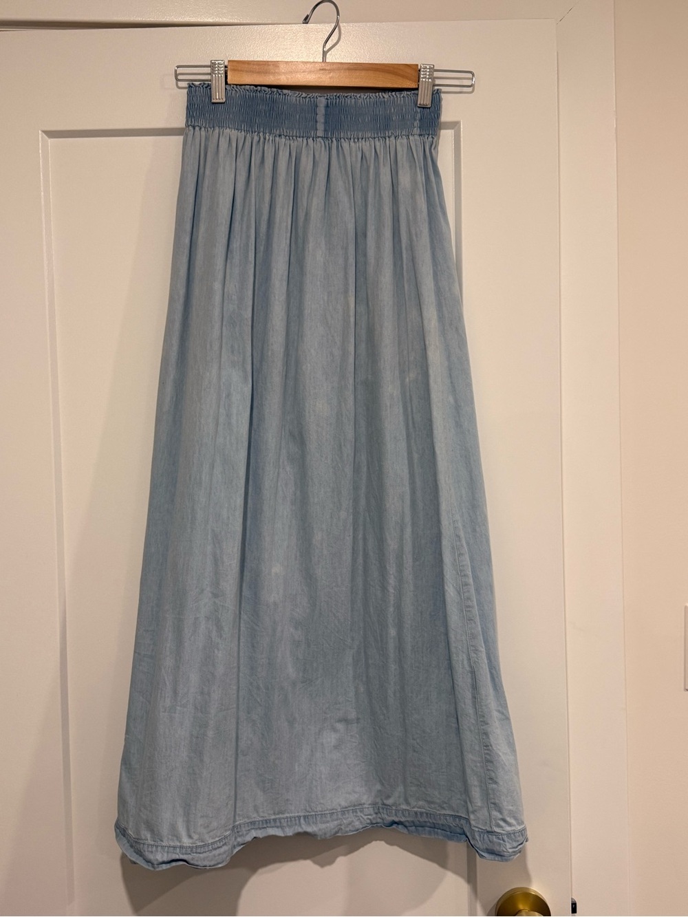 MDRN xs chambray maxi skirt